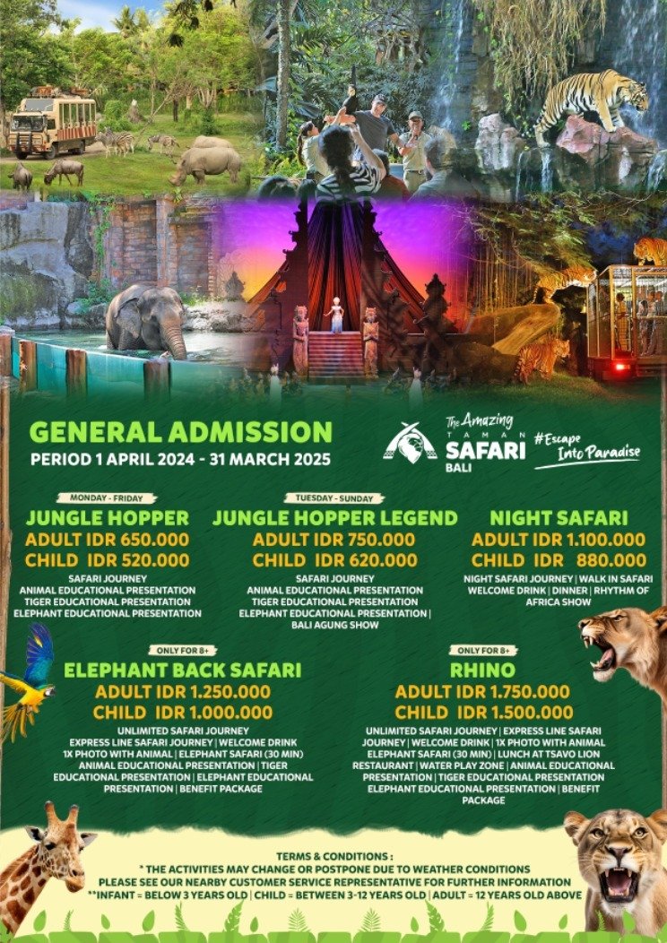 Bali Night Safari General Admission